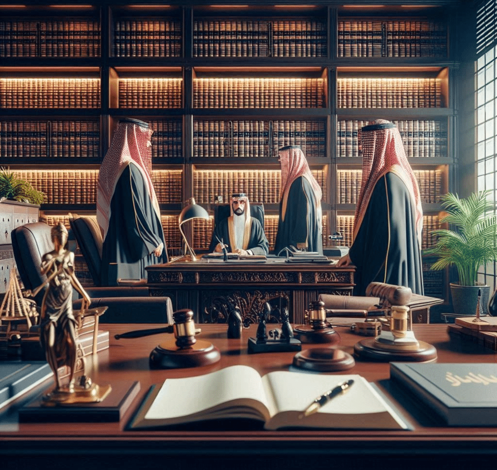 اجتماع مهني في مكتب محاماة